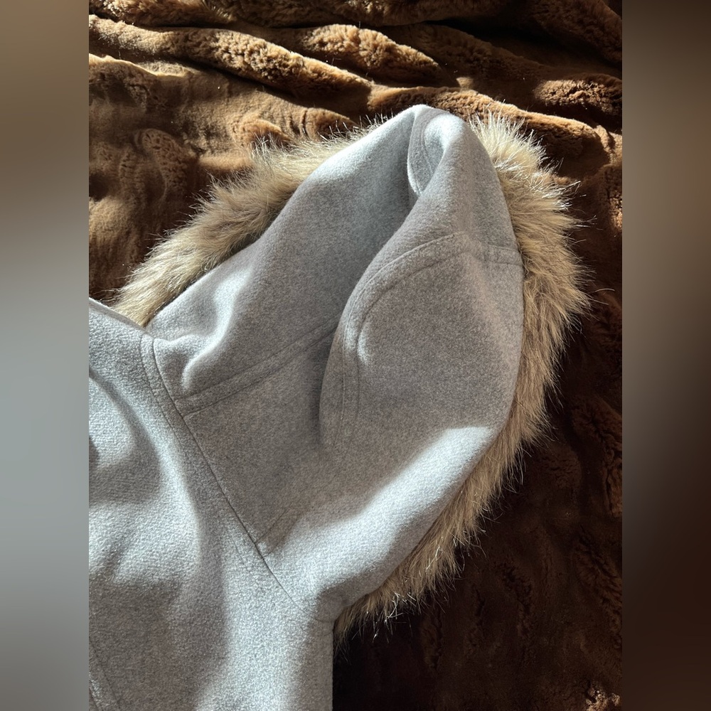 J. Crew Women's Gray Pea Coat with Hood - Picture 12 of 12
